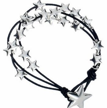 Womens Bracelet Classic Silver Plated, Black 19,5 cm 650022