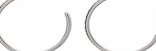 Pilgrim Womens Creole Earrings Silver-Plated - 191446103