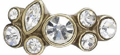 Pilgrim Womens Ring Classic Gold Plated, Crystal Adjustable 652904