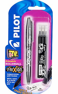Pilot Frixion Ballpoint Pen and Refills, Black