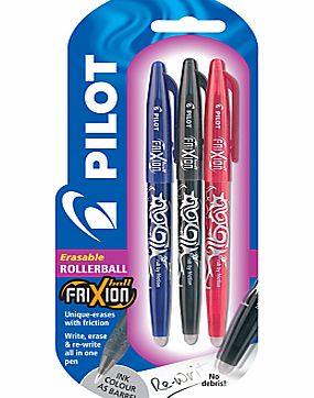 Pilot Frixion Erasable Rollerball Pens, Set of