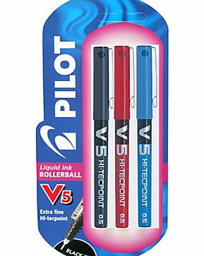 Pilot V5 Extra Fine Needlepoint Rollerball Pens,