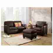Pimlico Regular Leather Sofa, Chocolate