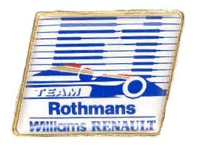 Pinbadges Rothmans Team Williams Renault Pinbadge