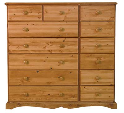 pine 13 DRAWER COMBINATION BADGER