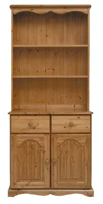 pine 2 DRAWER OPEN DRESSER BADGER