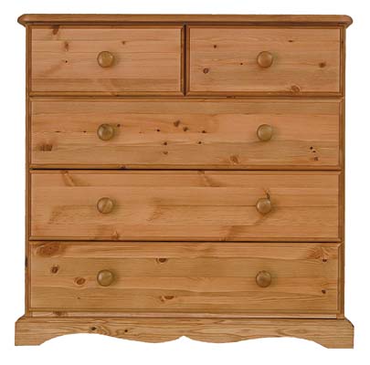 pine 2 OVER 3 CHEST OF DRAWERS BADGER
