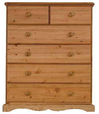 pine 2 OVER 4 CHEST OF DRAWERS BADGER