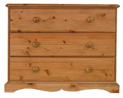 PINE 3 DRAWER CHEST BADGER