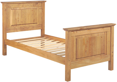PINE 3FT BEDSTEAD HIGH END SANTA FE