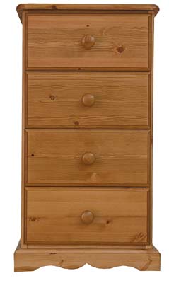pine 4 DRAWER BEDSIDE CABINET BADGER