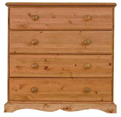 pine 4 DRAWER CHEST OF DRAWERS BADGER