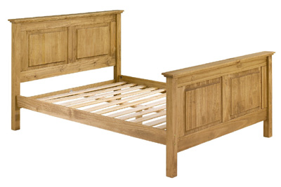 PINE 4FT 6IN BEDSTEAD HIGH END SANTA FE