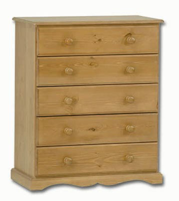 PINE 5 DRAWER CHEST CORNWALL
