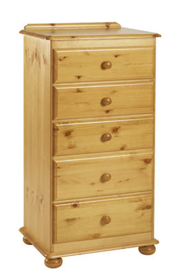 pine 5 Drawer Chest of Drawers Corndell Harvest