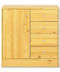PINE Basic 4 Drawer 1 Door Sideboard