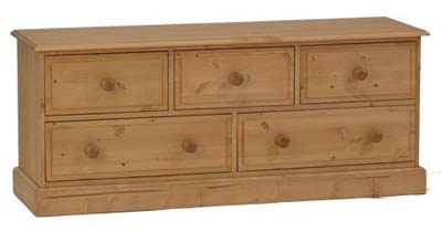 PINE BED END CHEST DOUBLE