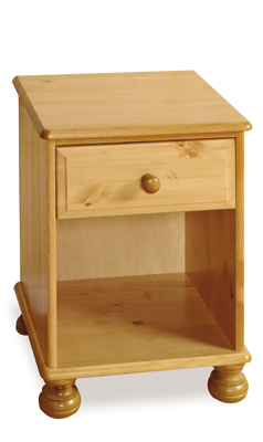 pine BEDSIDE CABINET 1 DRAWER OPEN CLASSIC