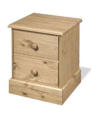 pine BEDSIDE CABINET 2 DRAWER COTSWOLD