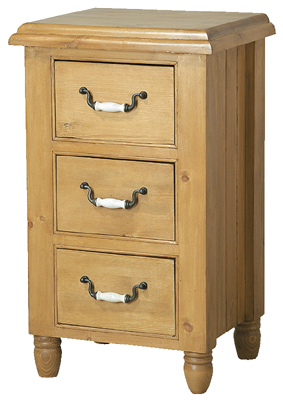 pine BEDSIDE CABINET 3 DWR PROVENCAL
