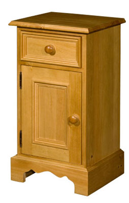 pine BEDSIDE CABINET CUPBOARD LEFT HINGE