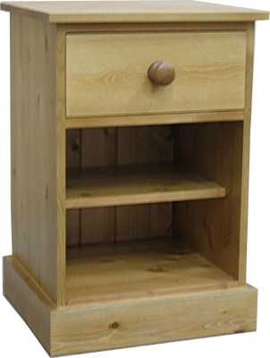BEDSIDE CABINET OPEN WITH DRAWER SHAKER