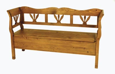 pine BENCH WITH FLAP