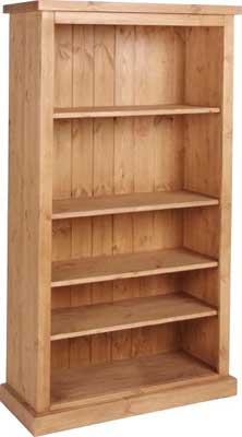 pine BOOKCASE 5FT CHUNKY DEVONSHIRE