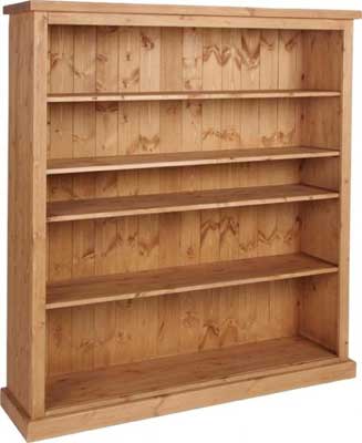 pine BOOKCASE 60.5IN x 52.5IN WIDE CHUNKY