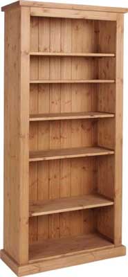 pine BOOKCASE 72.5IN x 52.5IN TALL WIDE CHUNKY
