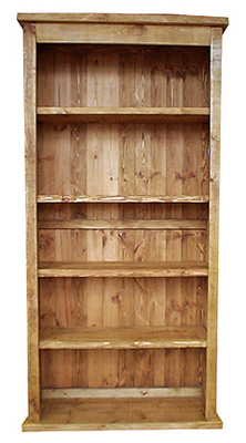 pine BOOKCASE LARGE 79IN x 41IN ROUGH SAWN