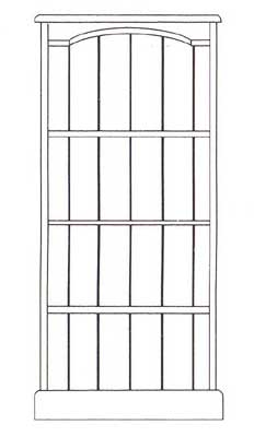 pine BOOKCASE MEDIUM NARROW APPROX 4 x 2 ONE