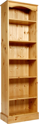 pine BOOKCASE TALL NARROW 70.5IN x 22IN ONE RANGE