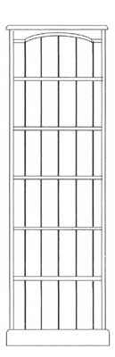 pine BOOKCASE TALL NARROW APPROX 6 x 2 ONE RANGE