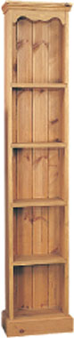 pine Bookcase Tall Slim 72in x 14.5in