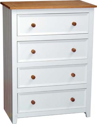 pine CHEST 4 DRAWER CAPRI
