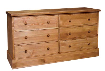 PINE CHEST 6 DRAWER BOSTON