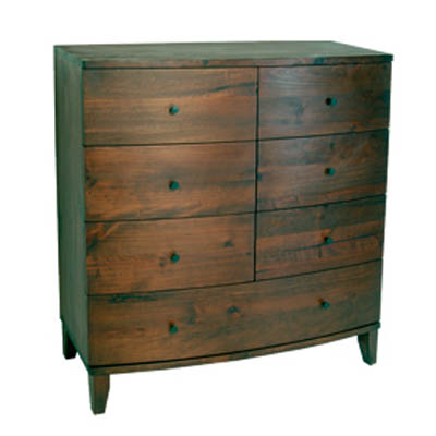 pine CHEST 7 DRAWER LARGE MADRID WALNUT