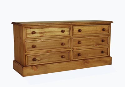 pine CHEST LOWBOY 6 DRAWER WINCHESTER