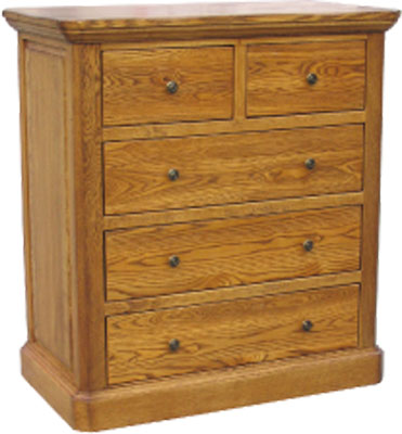 PINE CHEST OF DRAWERS 2 OVER 3 RUSTIC