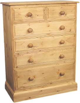 pine CHEST OF DRAWERS 2 PLUS 4 ROMNEY