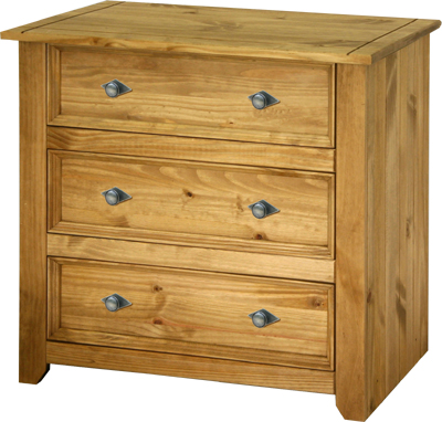 pine Chest of Drawers 3 Drawer Amalfi Value
