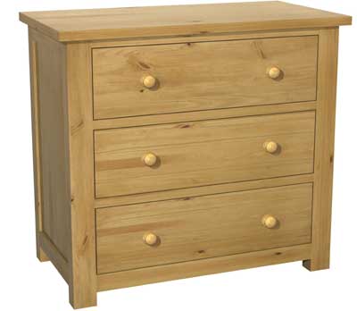 pine CHEST OF DRAWERS 3 DRAWER LARGE AYLESFORD