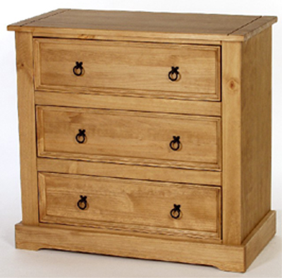 Chest of Drawers 3 Drawer Wide Santa Fe Value