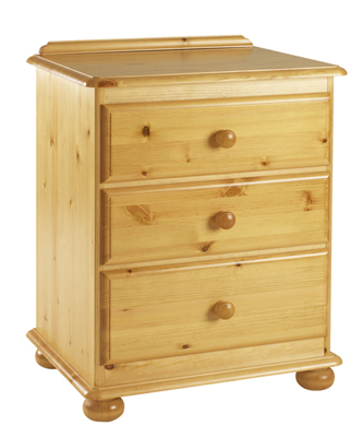 PINE CHEST OF DRAWERS 3 DWR HARVEST
