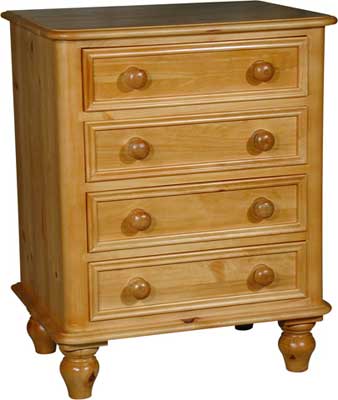 pine CHEST OF DRAWERS 4 DRAWER ASCOT