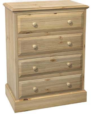 pine CHEST OF DRAWERS 4 DRAWER BURFORD