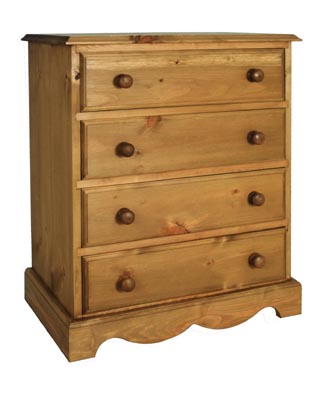 pine CHEST OF DRAWERS 4 DRAWER WELLINGTON COTTAGE