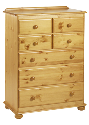 pine CHEST OF DRAWERS 4 OVER 3 CORNDELL HARVEST