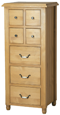 pine Chest of Drawers 4 Over 3 Drawer Provencal